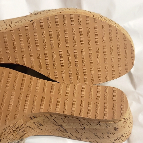 Yellow Box Embellished Wedge Sandals - Picture 6 of 15